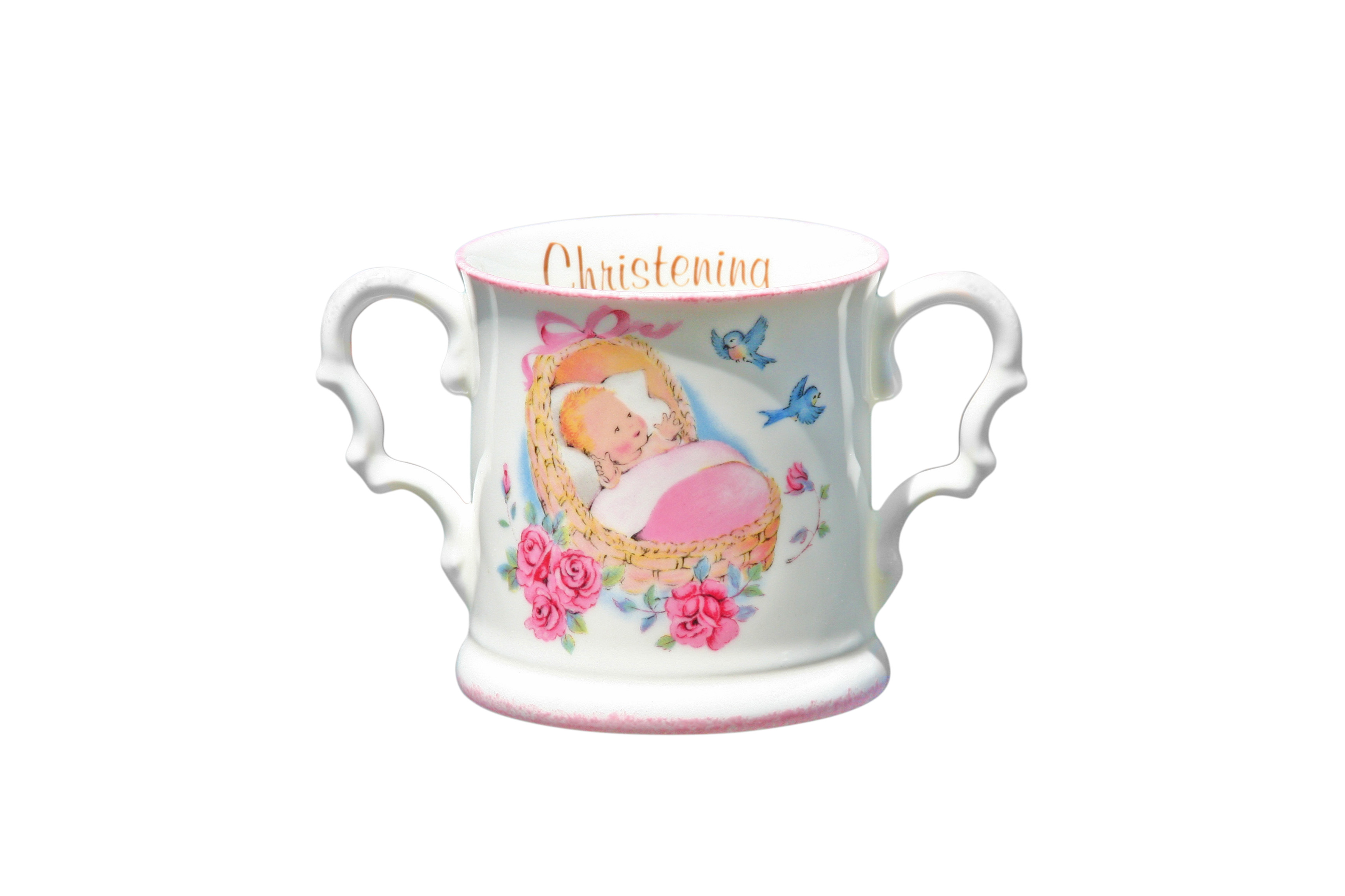 Baby cup Pink Christening Baby cup Pink Christening